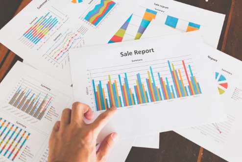 Sales report charts
